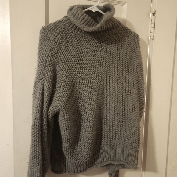 *Medium Grey Knit turtleneck sweater - Picture 1 of 3